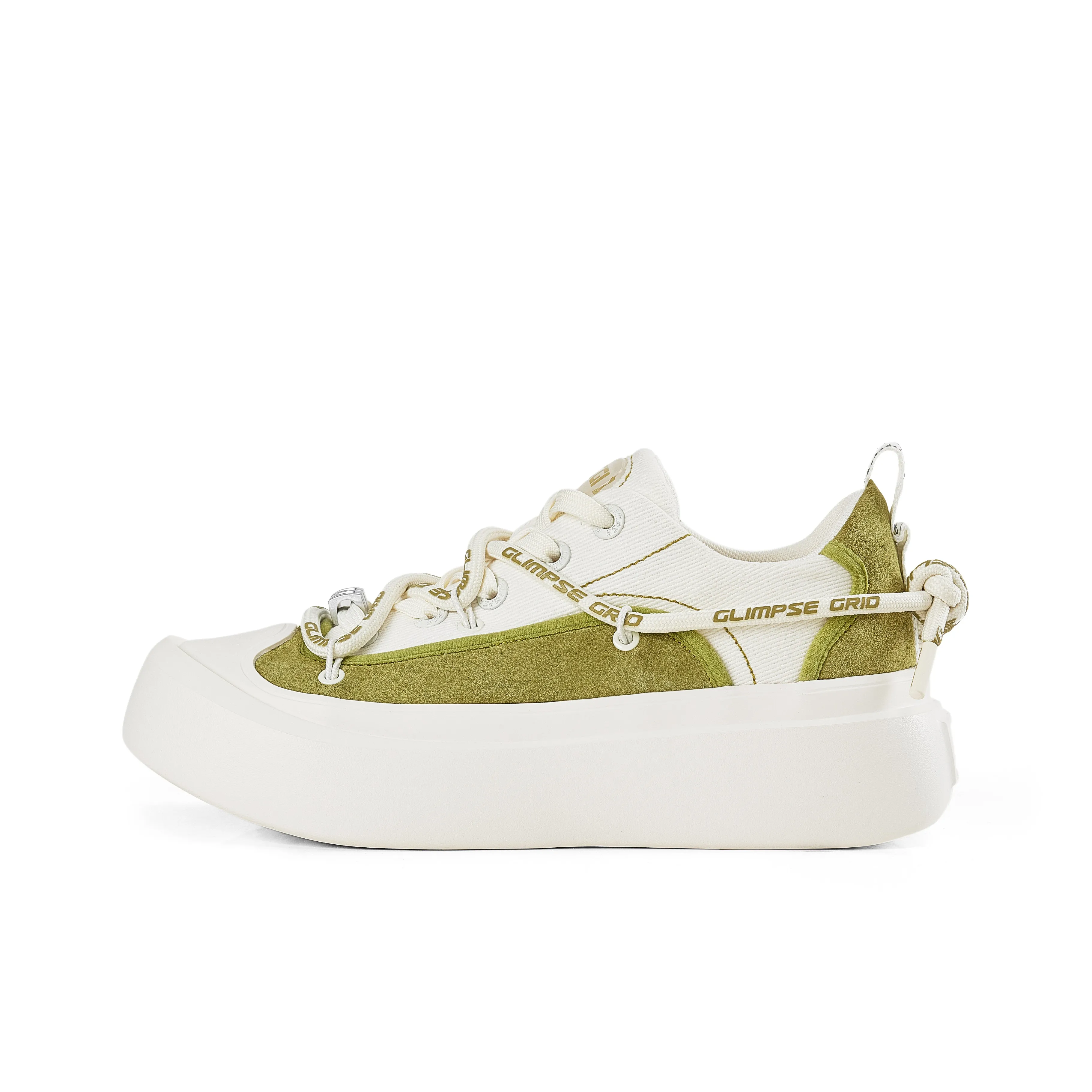Ggi Wander Play Lightweight White Stylish Skateboarding Shoes Unisex Matcha Green