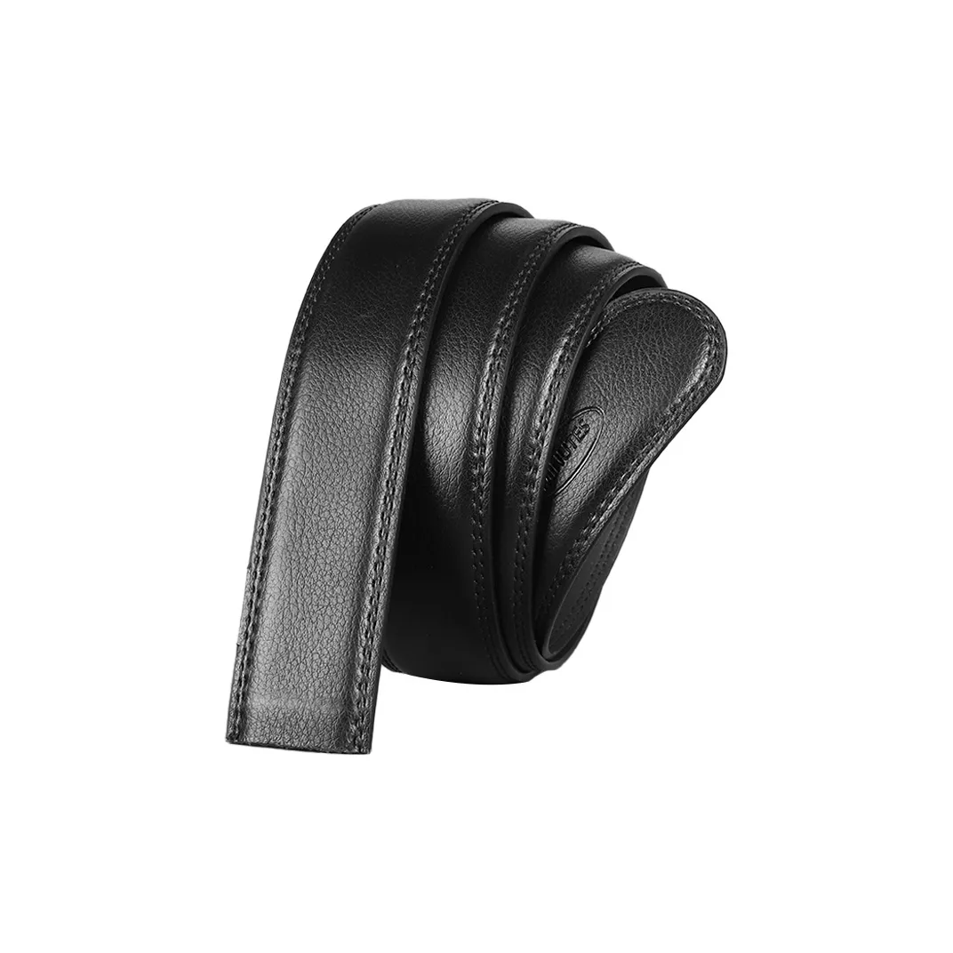 15 MINS Pure Strap No Buckle Head Genuine Leather Split Cow Leather Leather Belts Men's Width 3.5CM