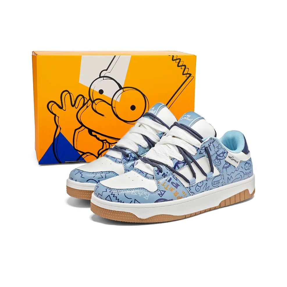 The Simpsons Height Increasing Abrasion Resistant Low Top Skateboard Shoes