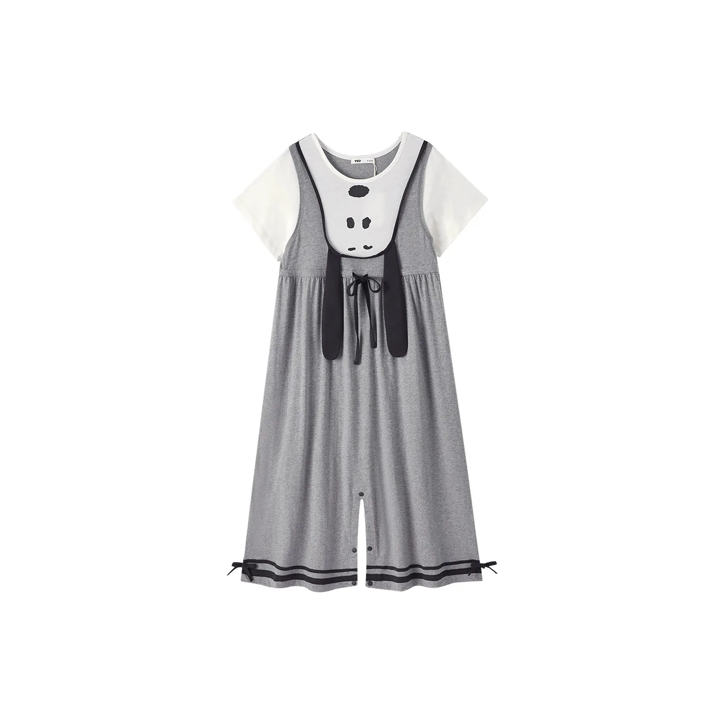 YSO x SNOOPY Home Onesies Summer Women's Dark Heather Gray
