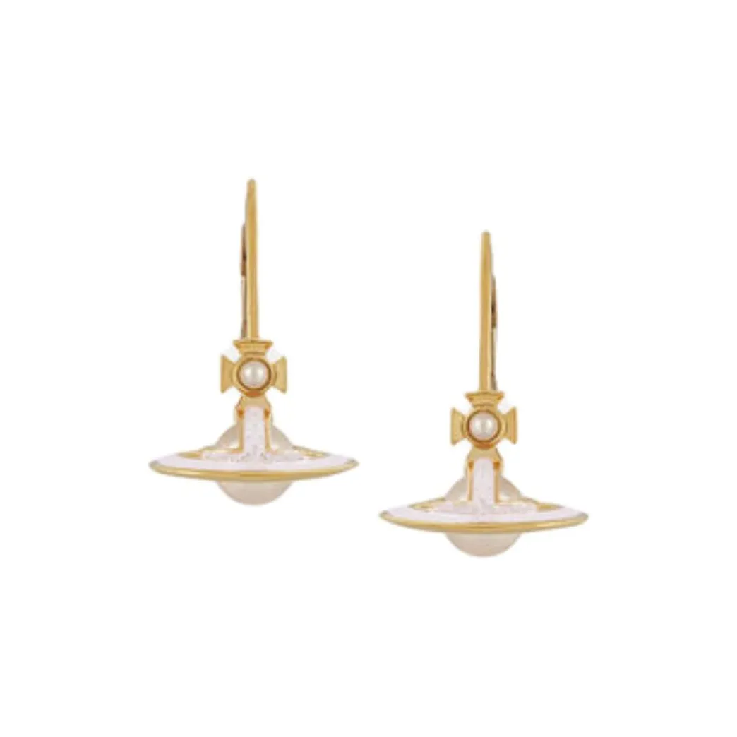 Vivienne Westwood Эмаль Brass Earrings Унисекс Золото Светло-розовый