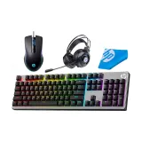 K500Y 블랙 + Gare 게이밍 마우스 + 게이밍 헤드셋 + 마우스 패드