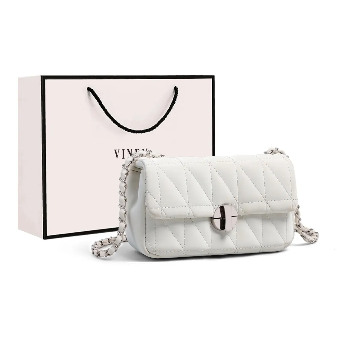 VINEY Сумка через плечо из синтетической кожи маленькая сумка на плечо женская весенняя светлая жемчужно-белая