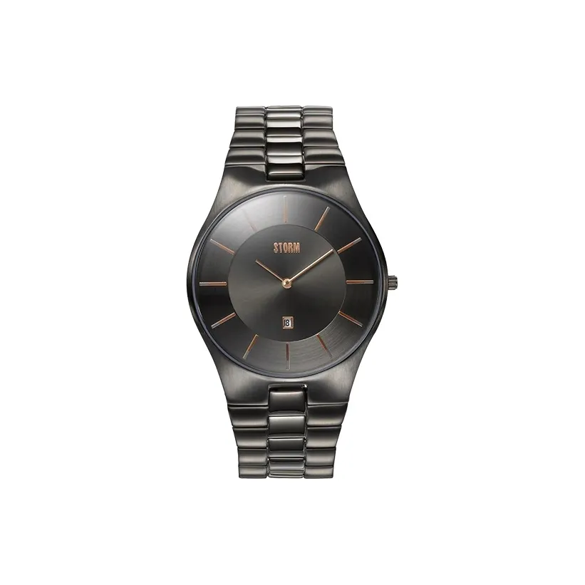 STORM Тонкий X XL Collection Кварцевые Мужские Часы Кварцевый Механизм Ремешок из Нержавеющей Стали Черный Циферблат