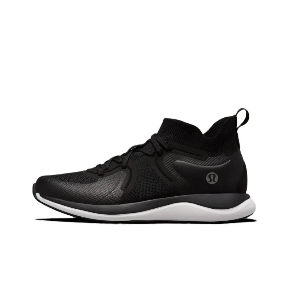 Lululemon Anti Slip Wear Resistant Mid Top Training Running Shoes Women's Black White