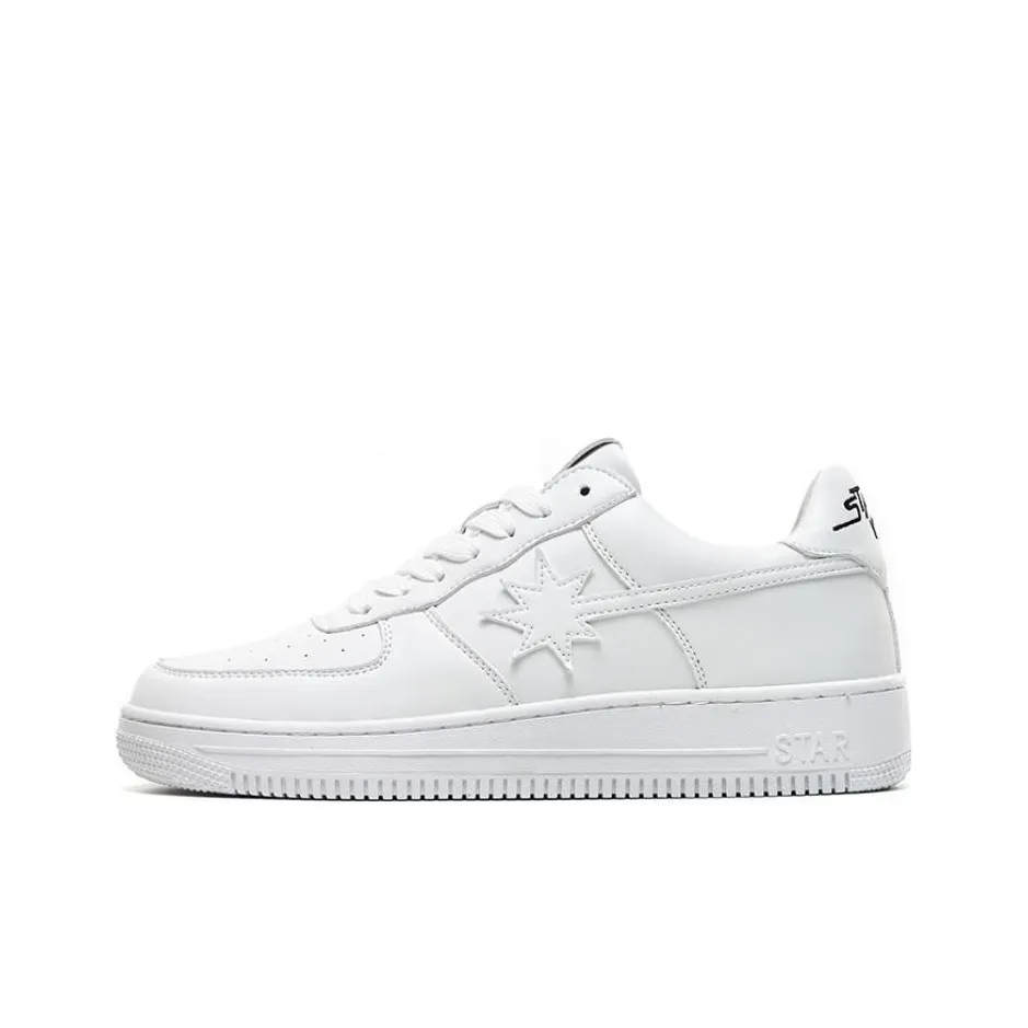 Starwalk Soldier Anti-Slip Wear-Resistant Low-Top Skateboard Shoes Unisex White