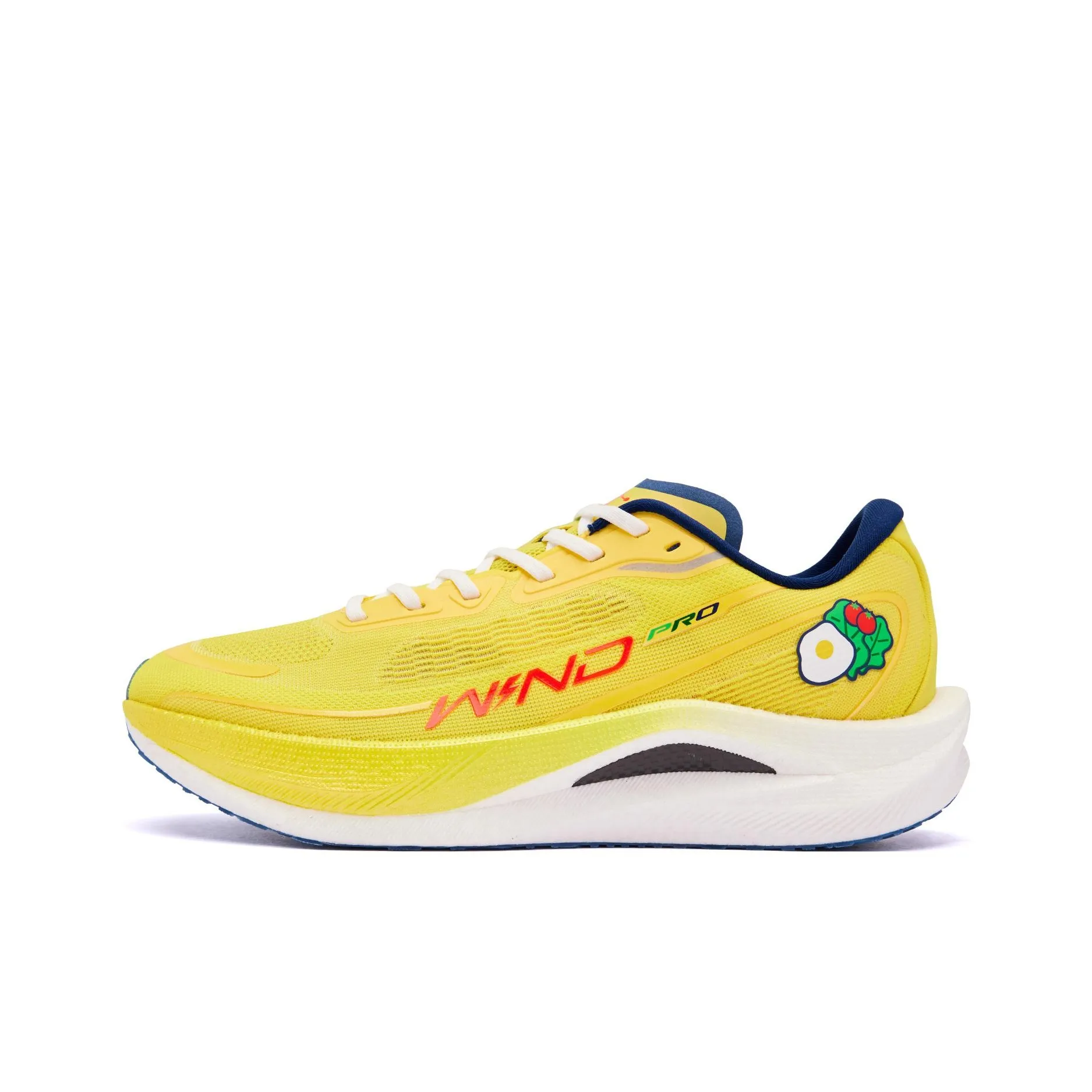 QIAODAN Strong Winds 2.0 PRO Running Shoes Men's Low Top Sunlight Yellow/Midnight Blue
