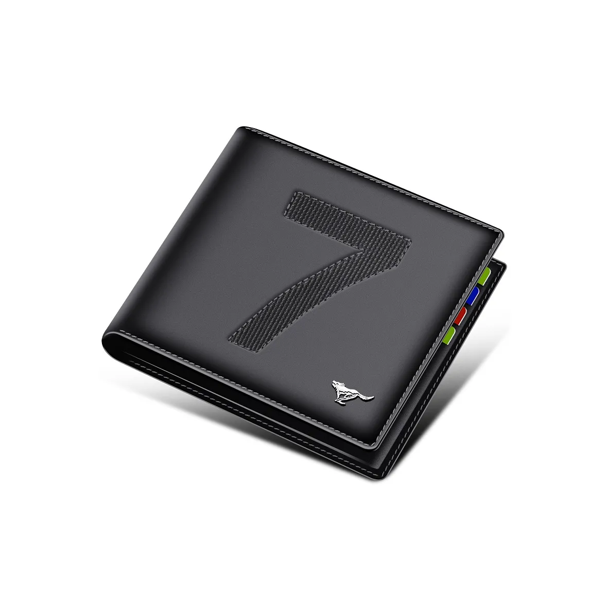 SEPTWOLVES Кошелек из крупнозернистой текстуры кожа текстиль кошелек для монет держатель для карт стандартный мужской черный кофейный