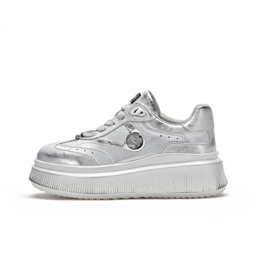 SugarSu Кроссовки для скейтбординга Low Top Серебряные Женские
