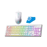 K500Y 펑크 에디션 (화이트) + 게이밍 마우스 + 마우스 패드