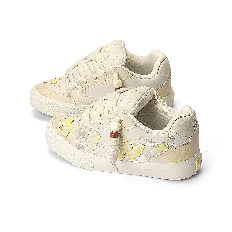 Miniso Low Топ Скейтборд Кроссовки Унисекс Жемчужно-Бежевый