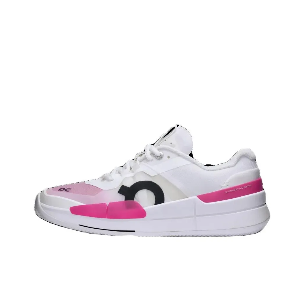 On THE ROGER Pro 2 Breathable Low Top Tennis shoes clothing Women's White Pink