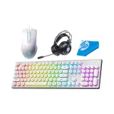 K500Y 펑크 에디션 (화이트) + 게이밍 마우스 + 게이밍 헤드셋 + 마우스 패드