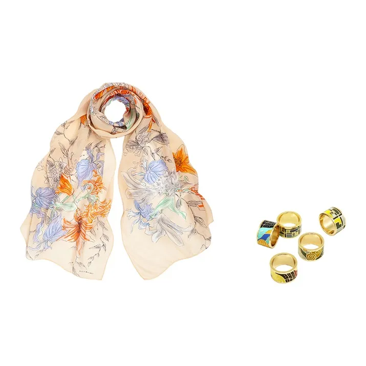 MARJAKURKI Silk Scarves Women's