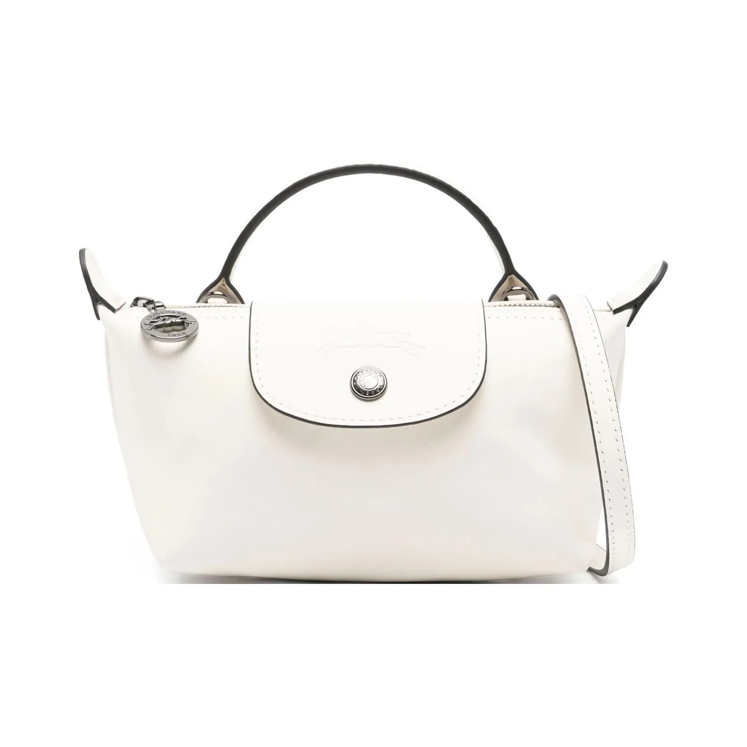 LONGCHAMP Debossed-logo Leather Mini Bag