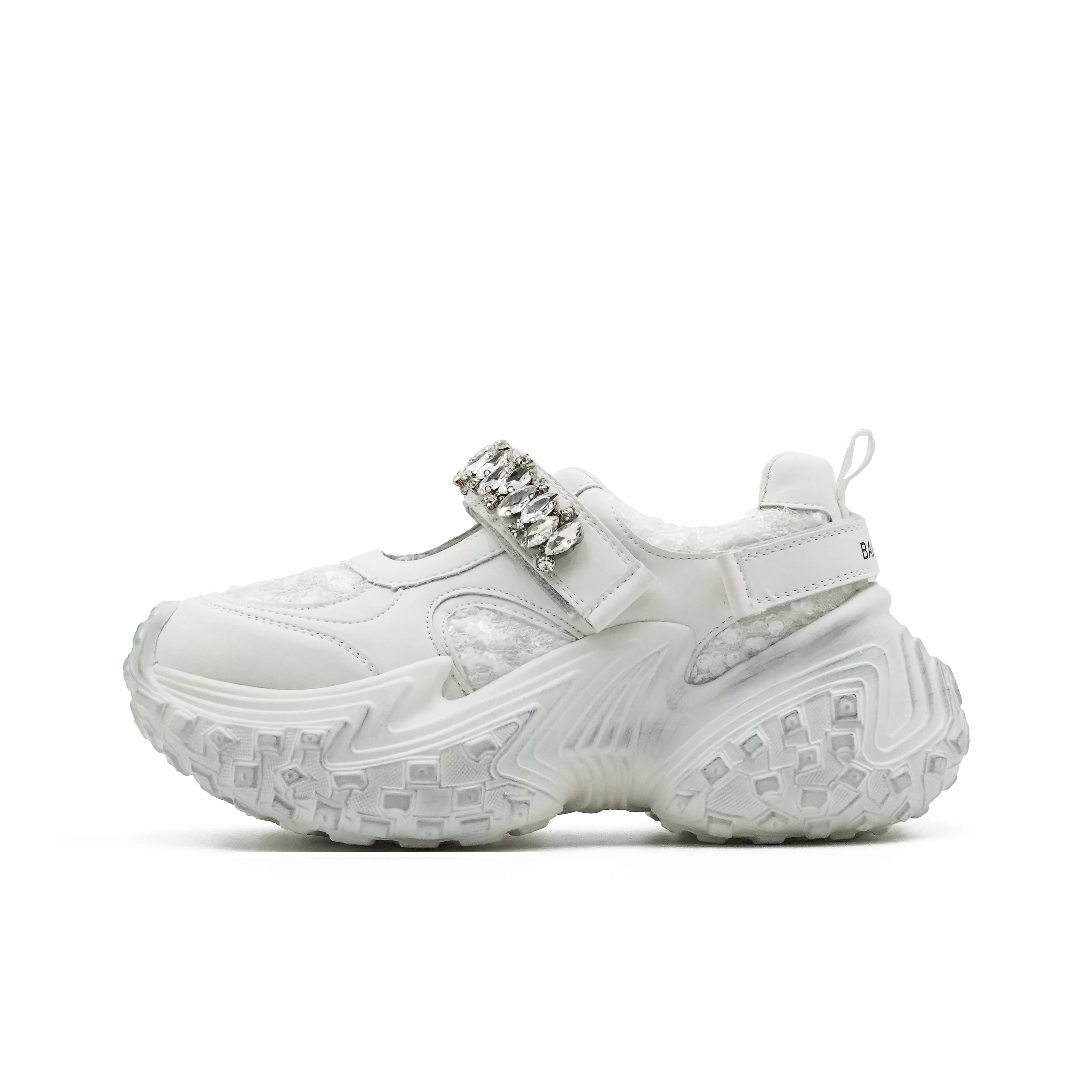 Little Sue Chunky Sneakers Women's Low Top Silver