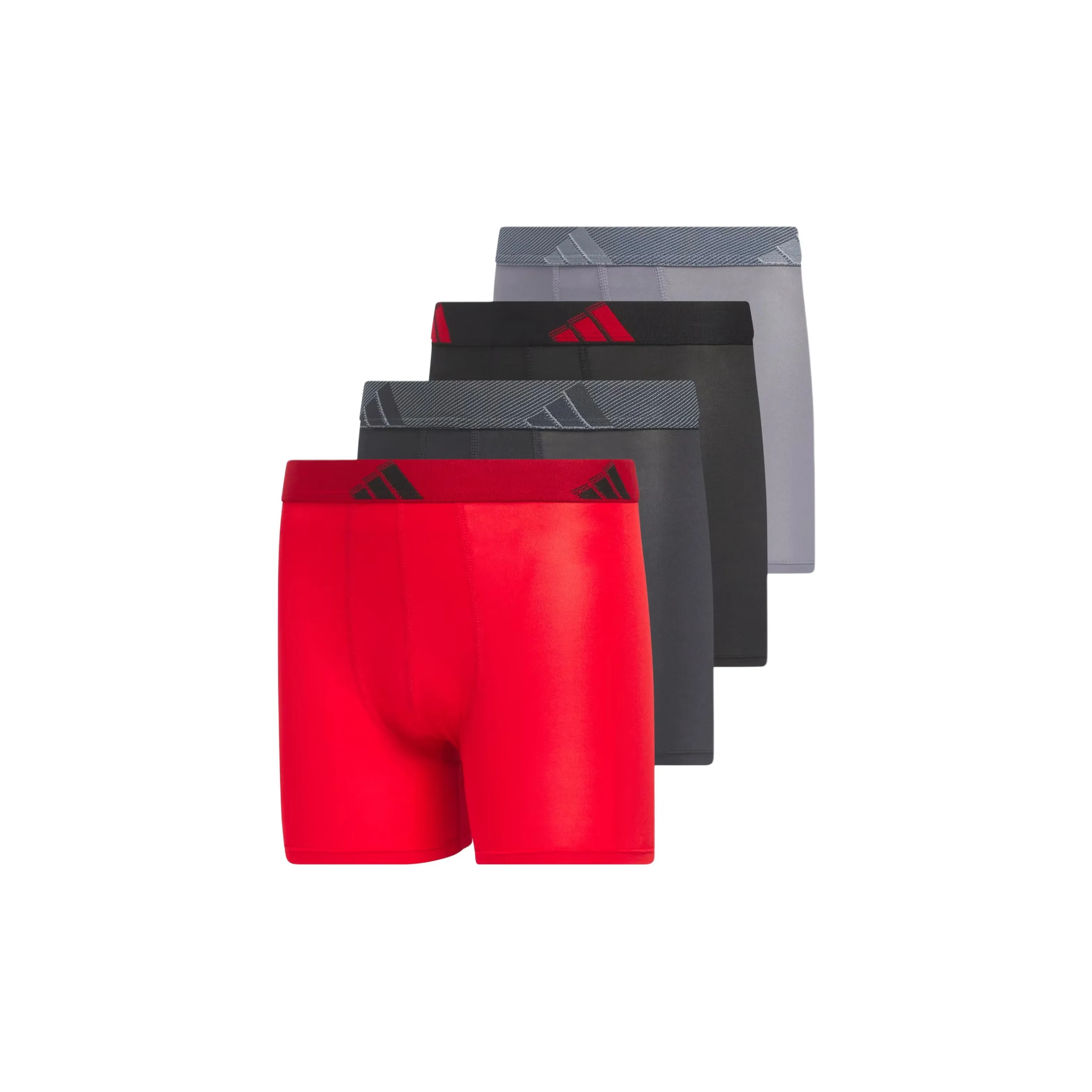Adidas Free Shipping With AdiClub Youth Microfiber Boxer Briefs 4 Pack