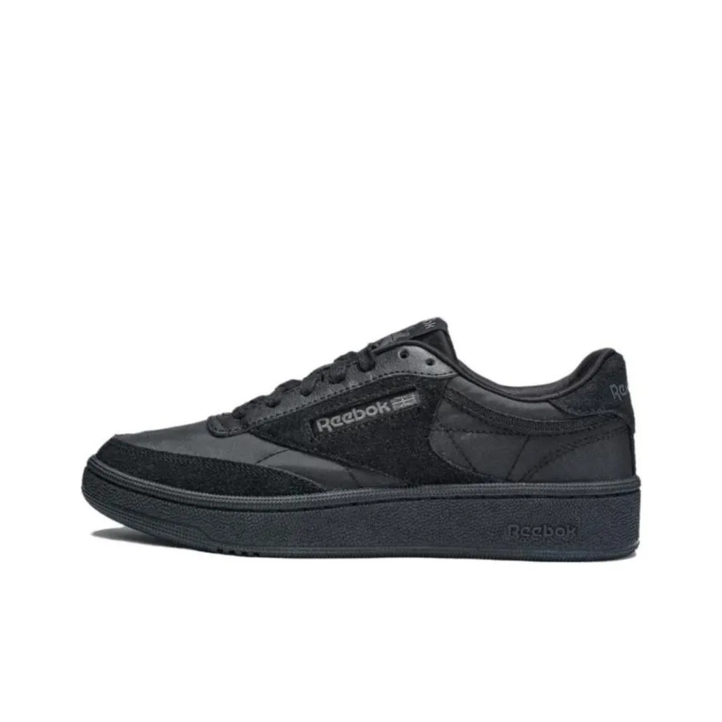Reebok CLUB C 85 W+ Abrasion Resistant Low Топ Скейтборд Кроссовки Унисекс Черный
