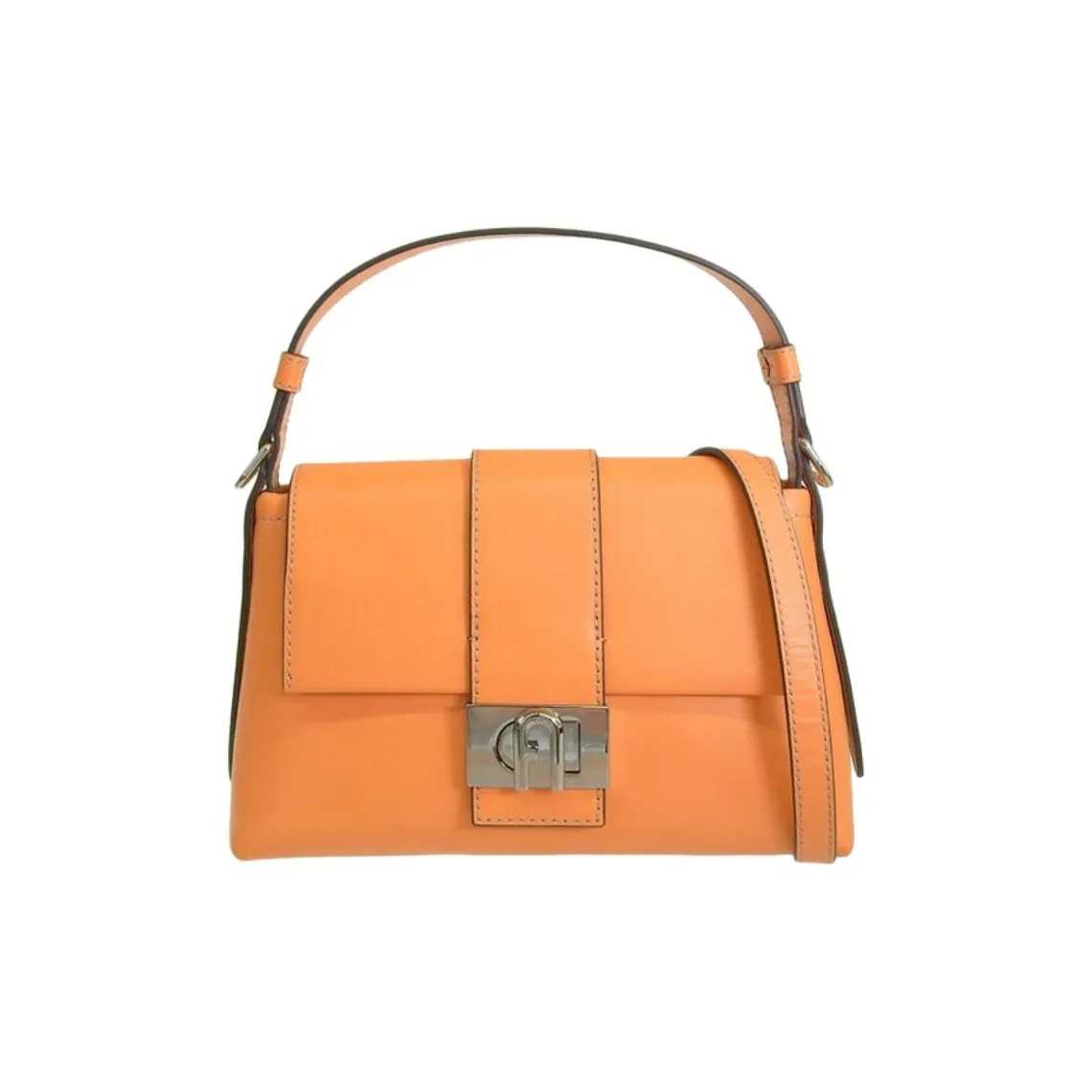 Furla Charlotte Кожа Сумка через плечо Сумка на плечо Женская Оранжевая