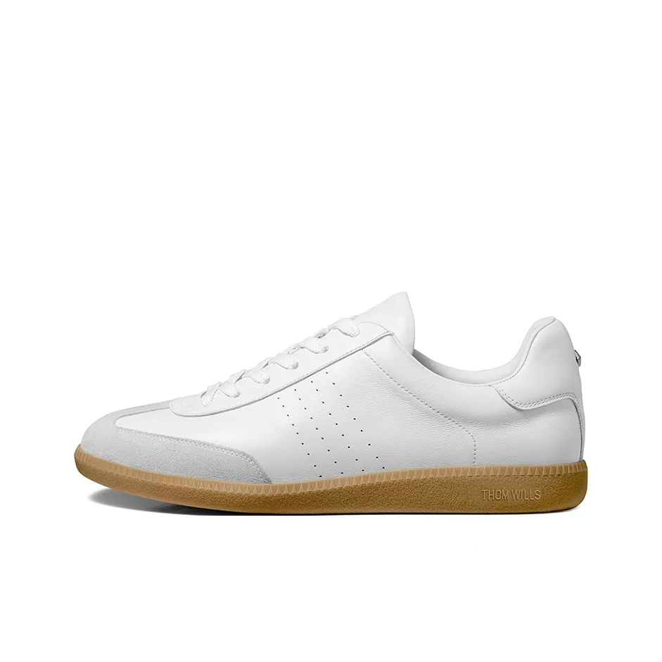 THOM WILLS Classic Vintage Comfortable And Breathable Lace-Up Sneakers Skateboard Shoes Unisex Gray Lace-Up
