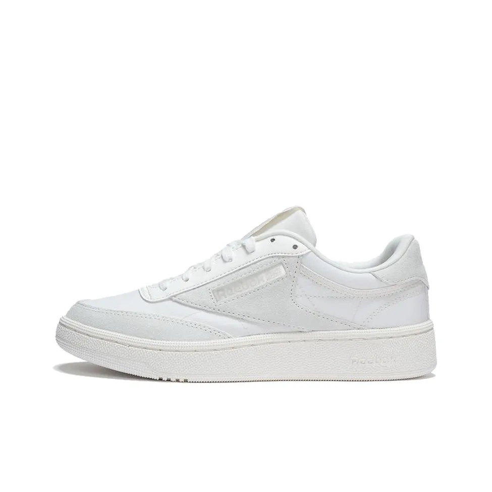 Reebok CLUB C 85 W+ Abrasion Resistant Low Топ Скейтборд Кроссовки Унисекс Белый