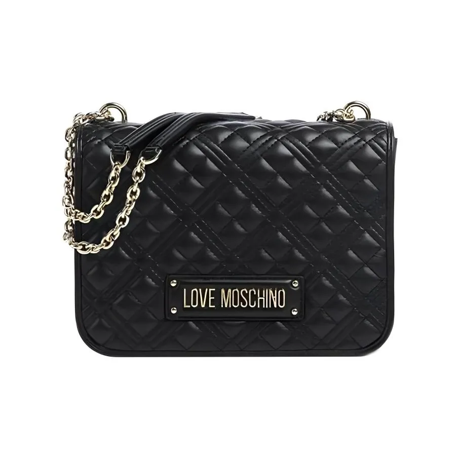 LOVE MOSCHINO Синтетическая кожа Портативная Сумка через плечо Сумка на плечо Женская Черная