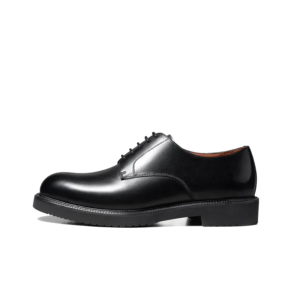 Zuti British Business Calfskin Derby Shoes Dress Shoes Men's Black