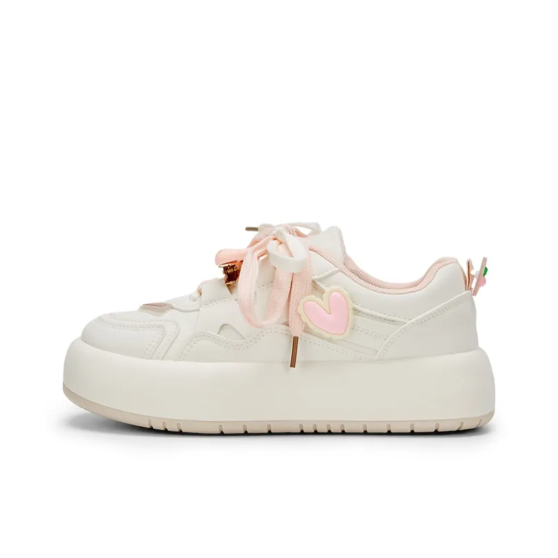 KARLIE KELLER Поддержка Устойчивость к истиранию Низ Резистентный Низкий Топ Скейтборд Кроссовки Женские Белые Розовые