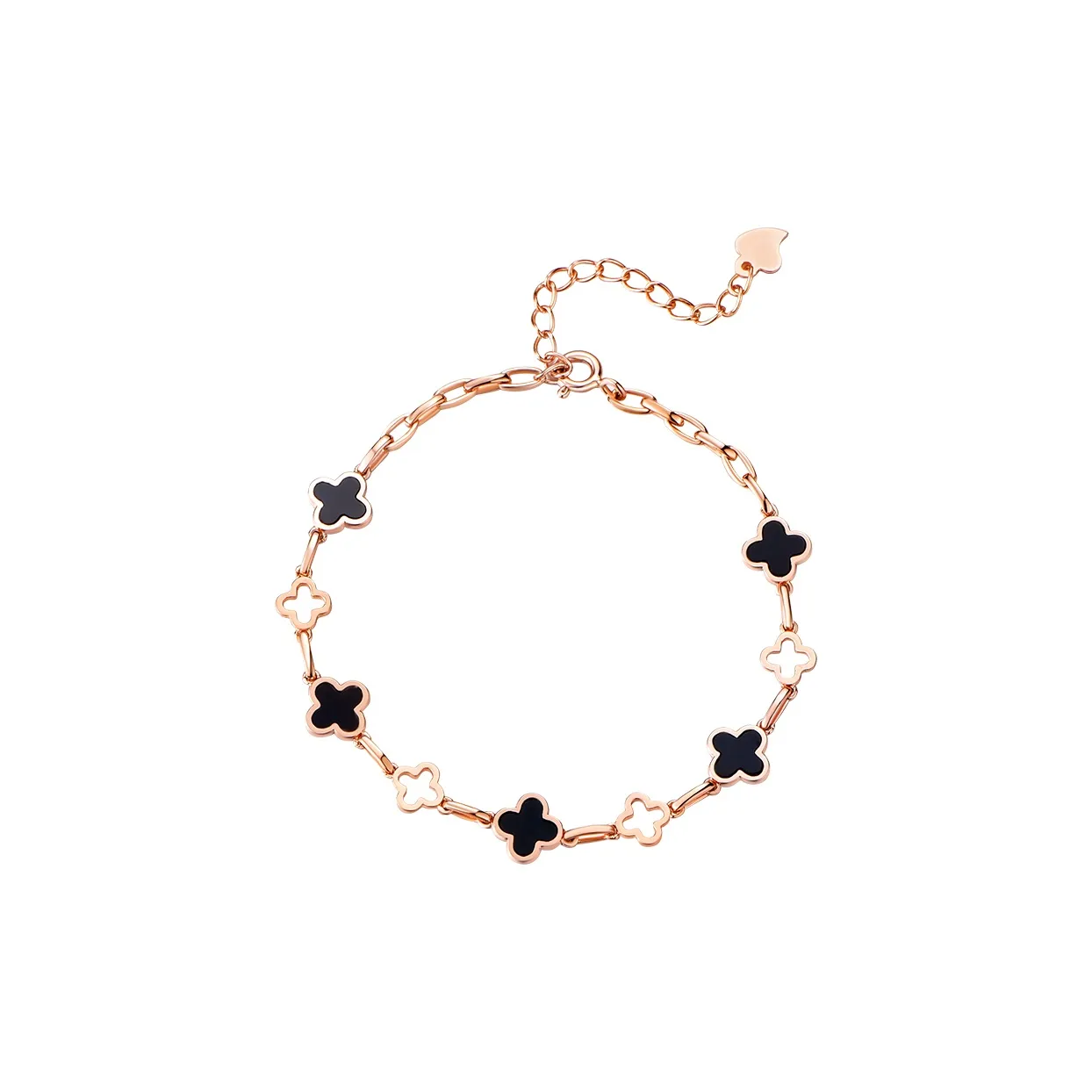 Trpopo Agate S925 Sterling Silver Bracelet, Adjustable, Rose Gold Women's