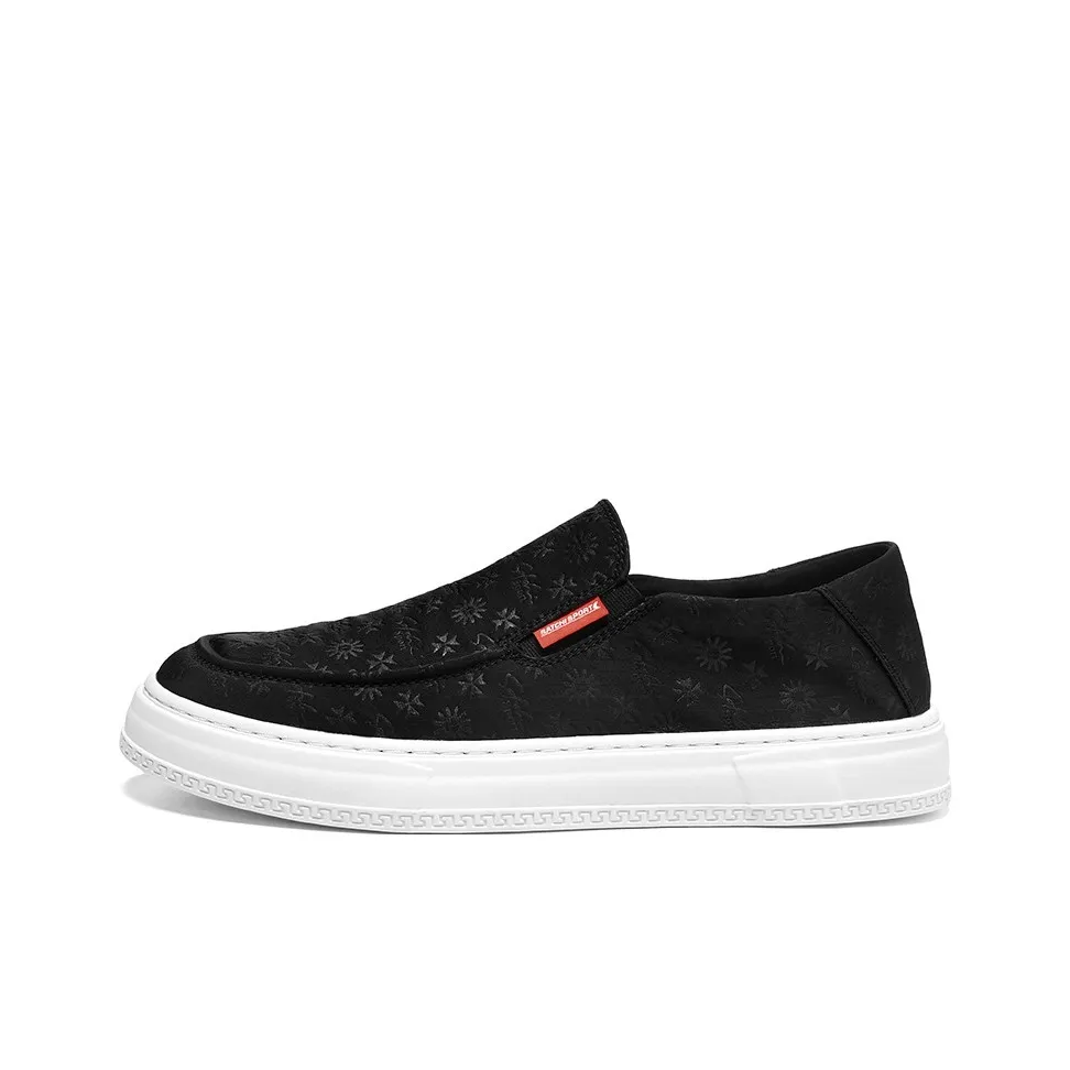 SATCHI SPORT Лето Fashion Versatile Легкий Anti Slip Низкий Топ Slip-On Повседневная Обувь Мужская Черная