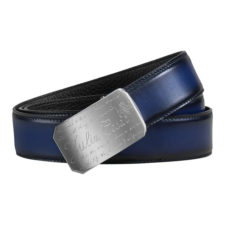 MR'GUFA Высокий уровень Деловой формальный Натуральная кожа Ремни Мужские Несколько цветов Ширина 3,5 см