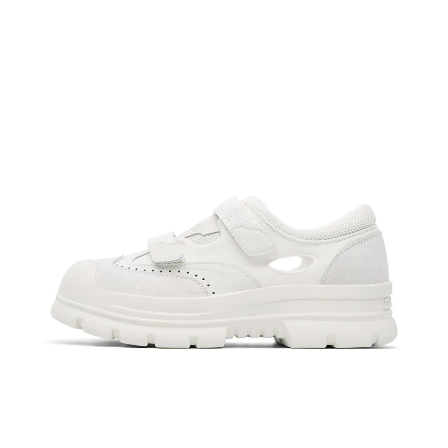 Dickies Patchwork Collection Fashion Minimalist Style Design Themed Thick Sole Skateboard Shoes Women's Beige