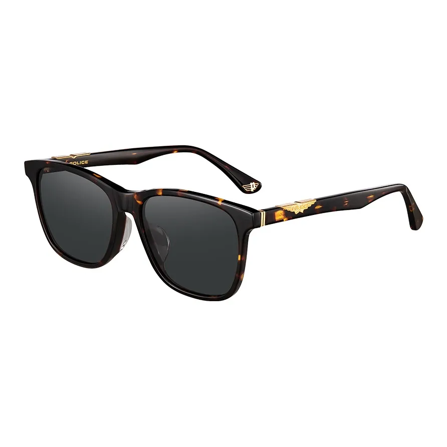 Police Plate Frame Oval Sunglasses Unisex