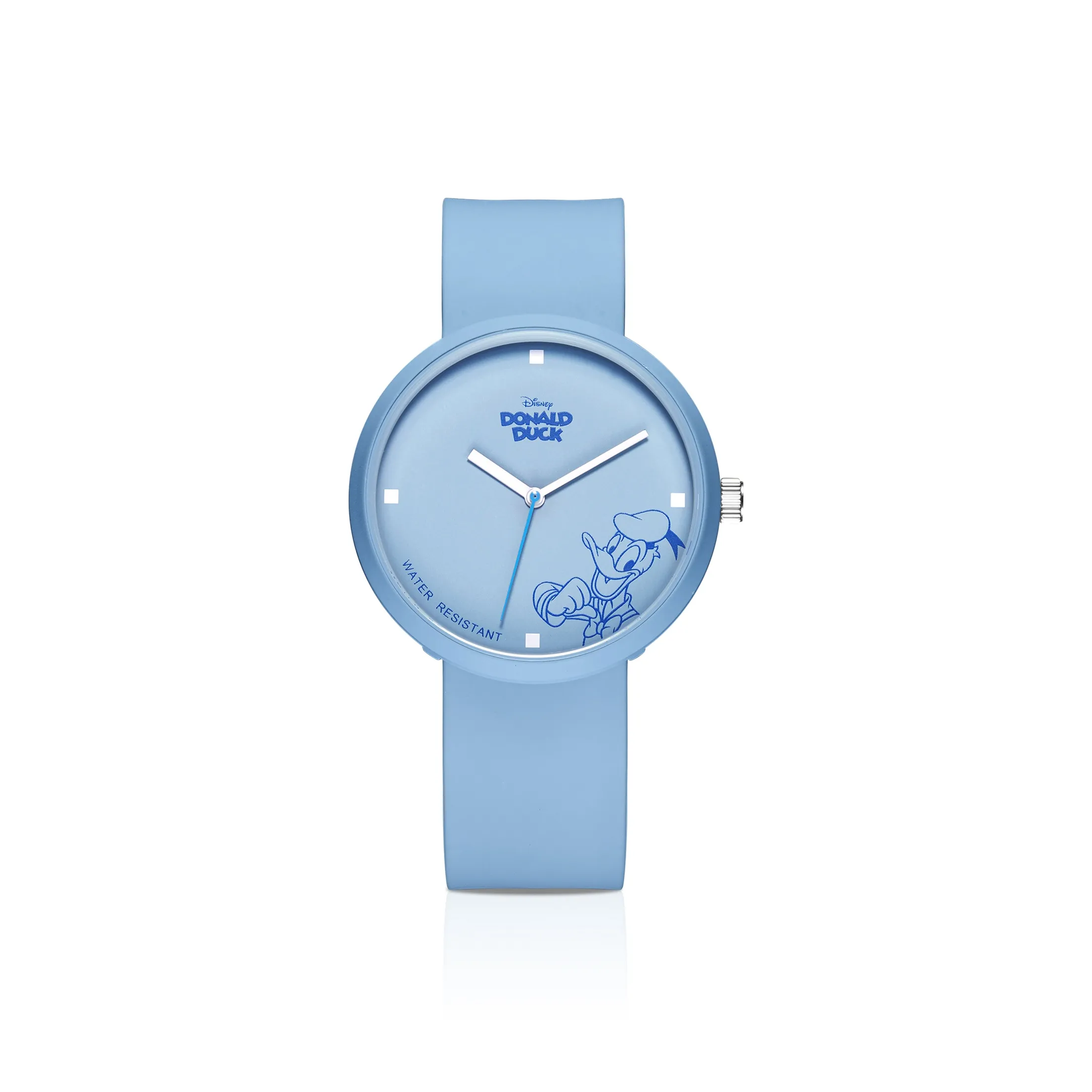 Серия Disney Donald Duck кварцевый механизм ремешок из полиуретана детские часы синий циферблат