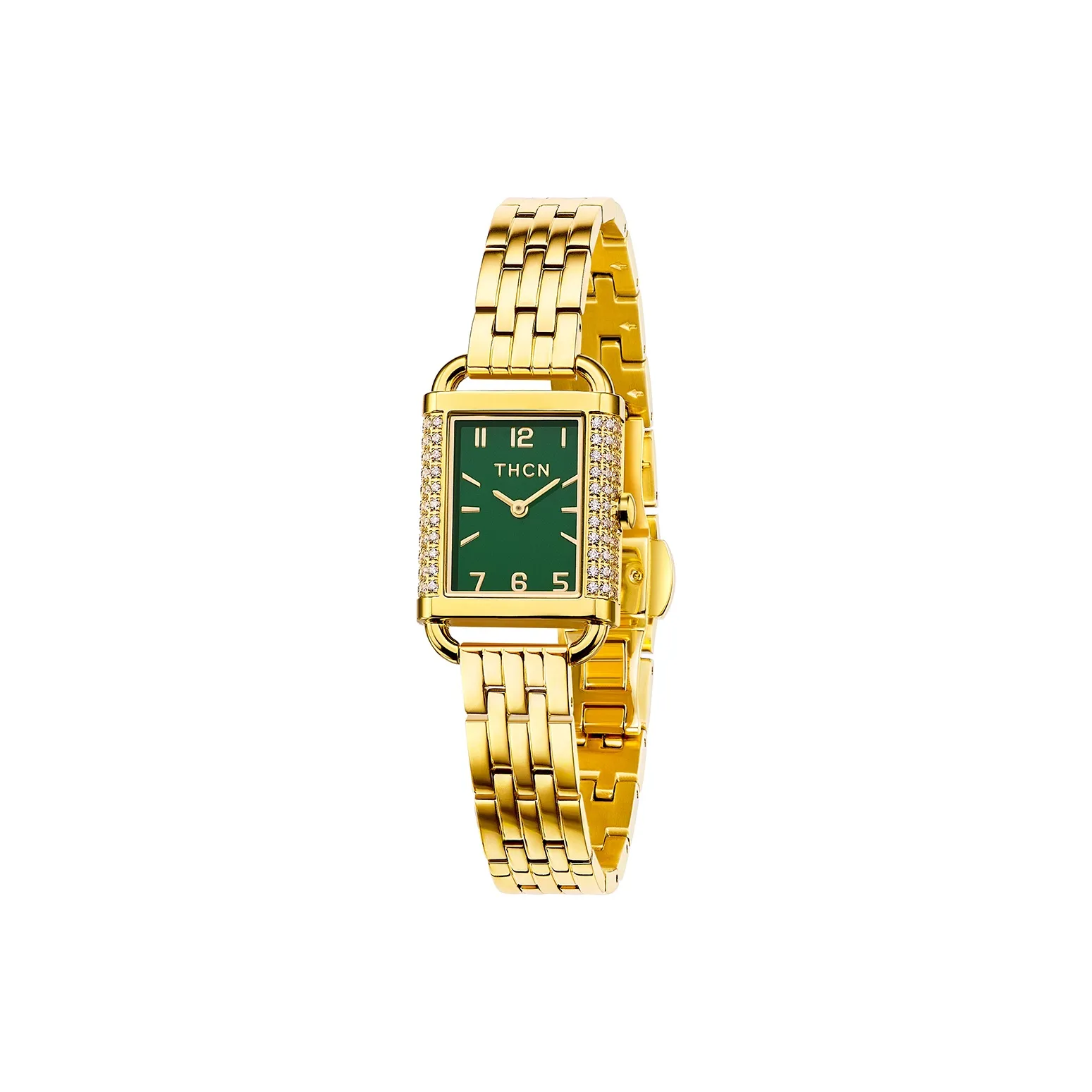 THCN Наручные часы 84 Стразы Ручной Инкрустированный Чехлы для часов с Четырьмя Окружностями с обеих сторон