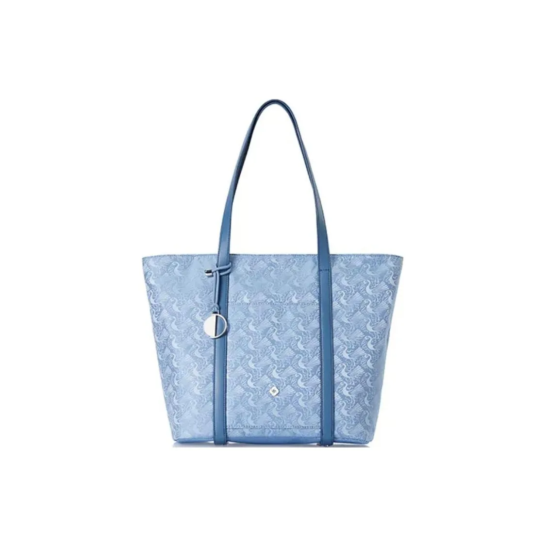 SAMSONITE V&A Collaboration LIBRA 2.0 Fabric, Synthetic Leather Tote Bag, Handbag, Shoulder Bag Women's Blue Print