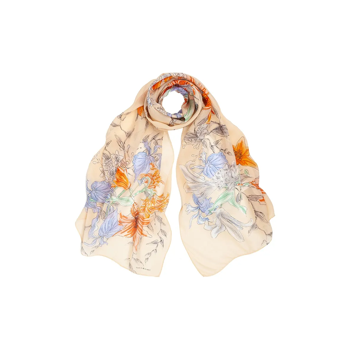 MARJAKURKI Silk Scarves Women's