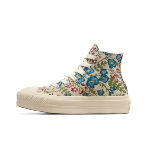 Converse Chuck TAYLOR All Star Кроссовки для скейтбординга Высокие Бежевые Женские