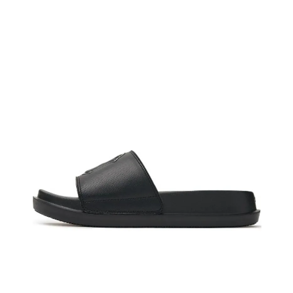 MLB Chunky Slip Resistant Abrasion Resistant Slide Slippers Unisex Black