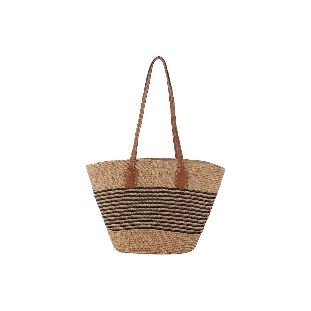 RKM Солома Сумка через плечо Стандартная Женская Хаки Черная