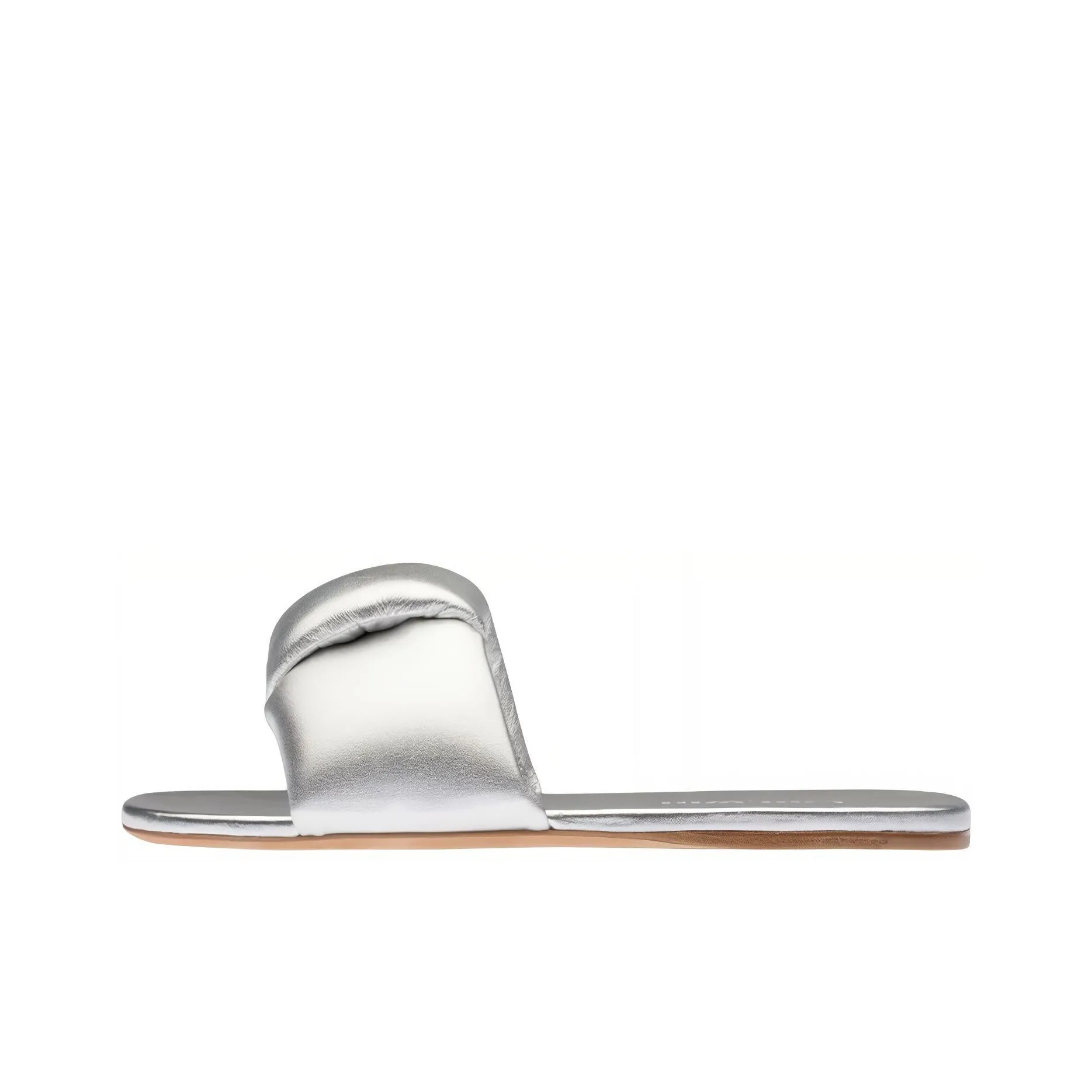 MIU MIU Abrasion Resistant Slide Slippers Women's Silver