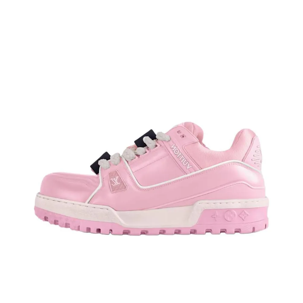 LOUIS VUITTON Trainer Maxi LOVE Component Logo Low Top Skateboard Shoes Men's Pink Valentine's Day Limited Edition
