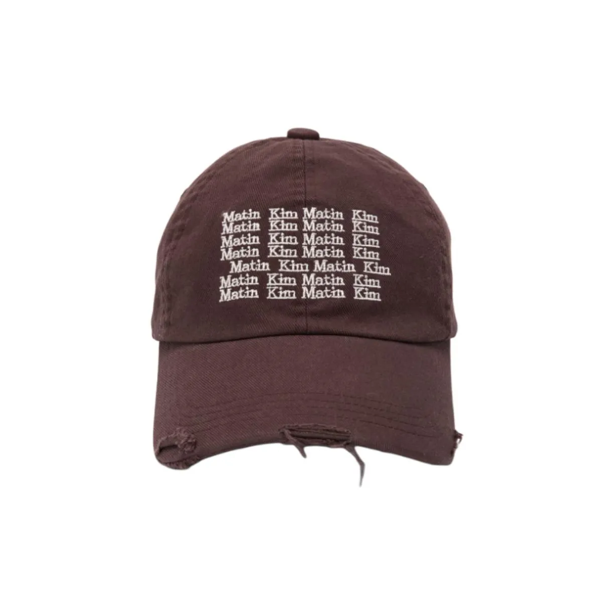 MATIN KIM Cotton Baseball Caps Unisex Brown