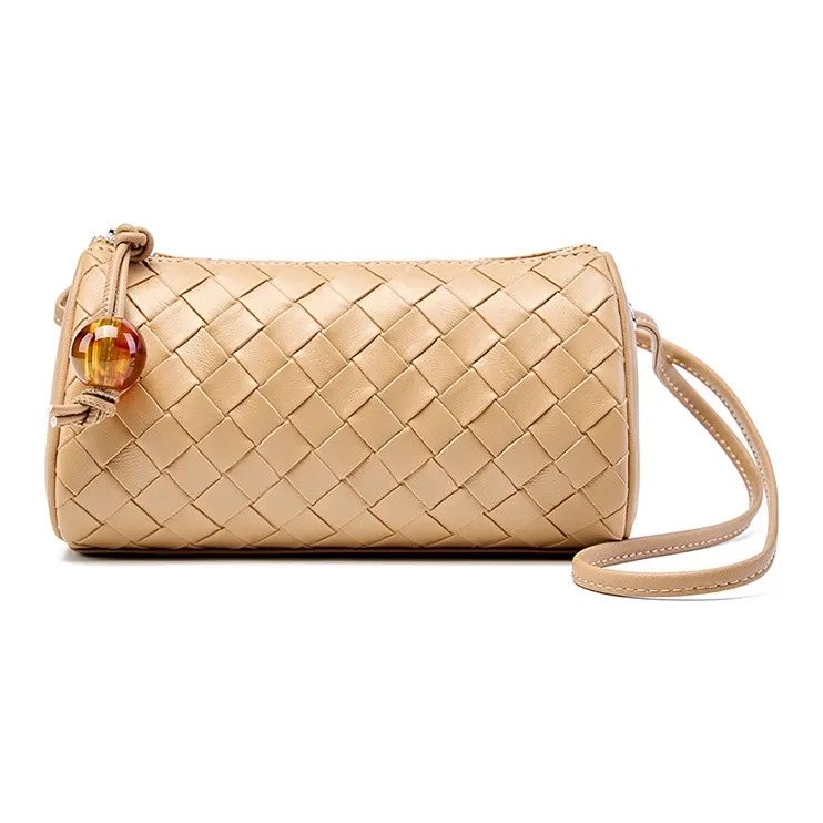 CARTELO Top Grain Cow Leather Shoulder Bag Crossbody Bag Regular Women's Apricot