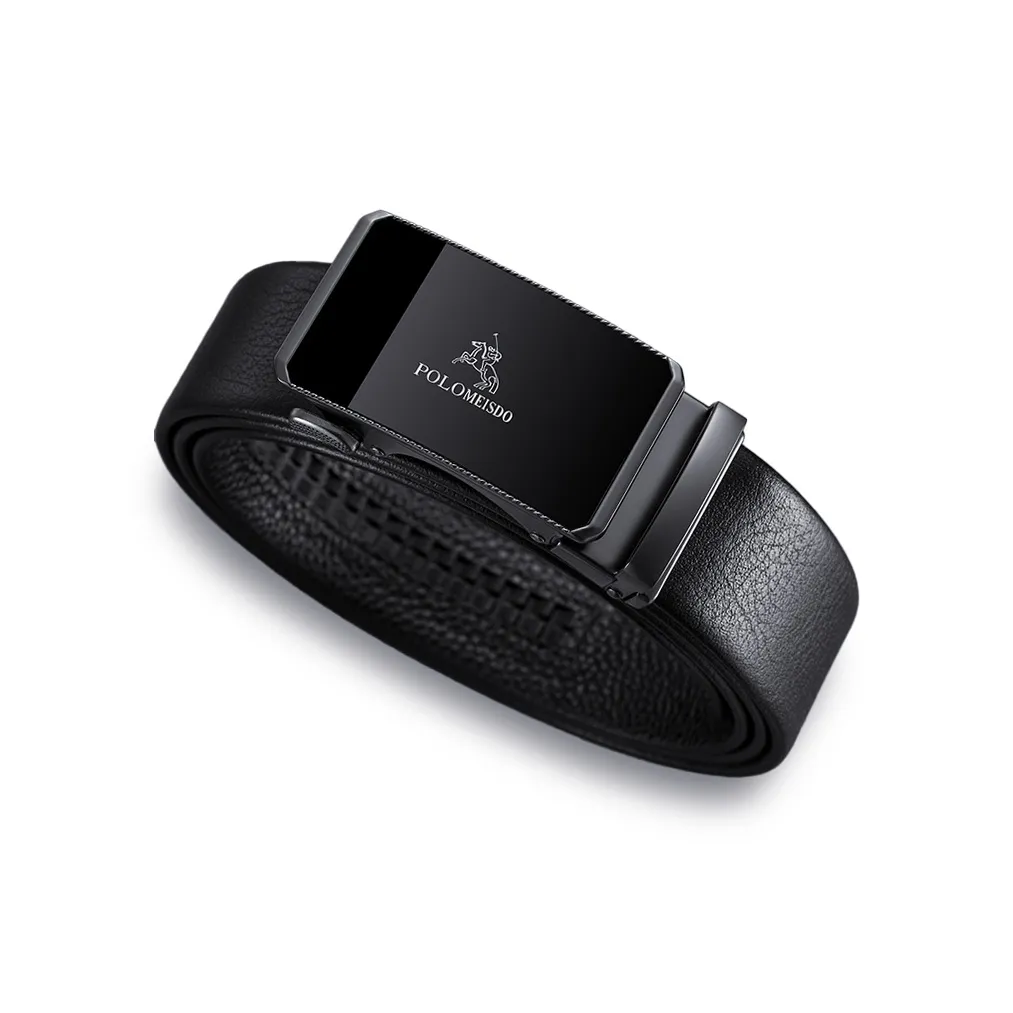 POLOMEISDO Топ Коровья Кожа Деловой Повседневный Стиль Настоящий Кожаный Пояс Мужской Металлический Ширина 3,5 см