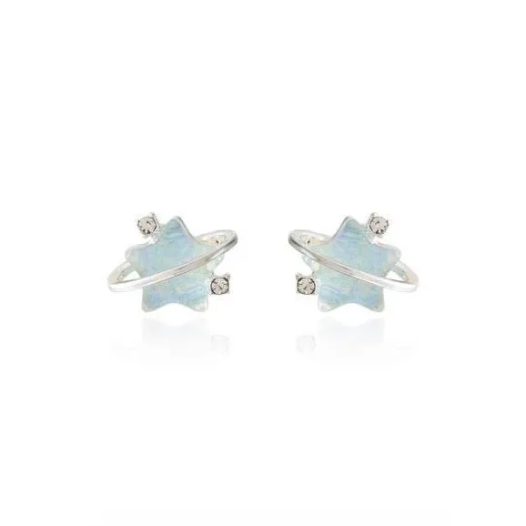 CARAT'S DIARY Эпоксидная заливка Серьги-гвоздики Женские