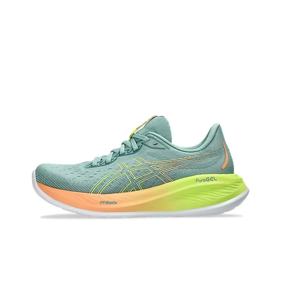 Asics Gel Cumulus 26 Paris Light Celadon Safety Yellow Women's
