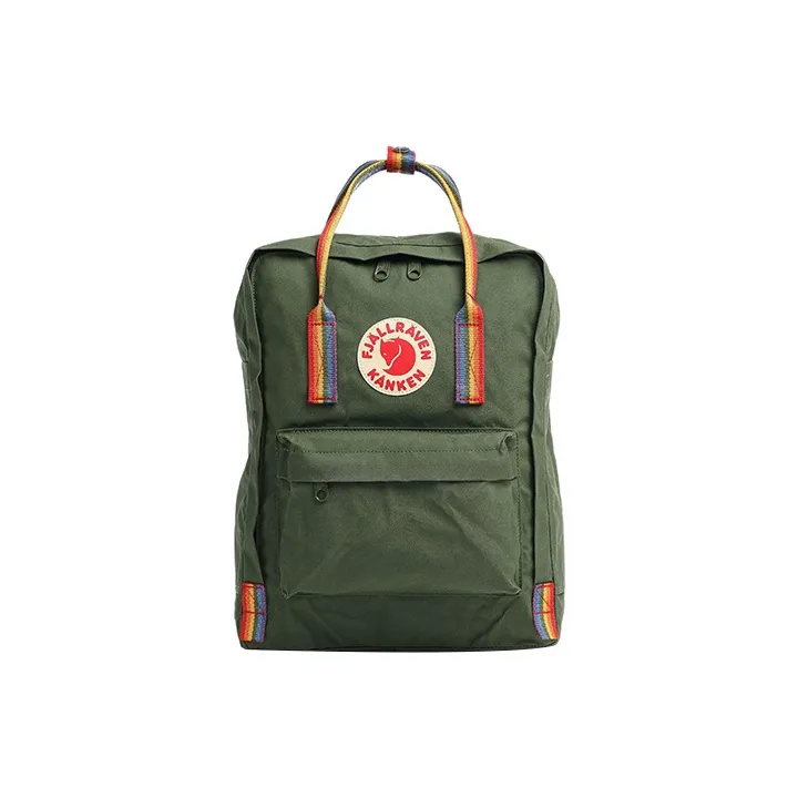 Fjallraven Kanken Vinylon Rainbow Backpack Unisex Spruce Green