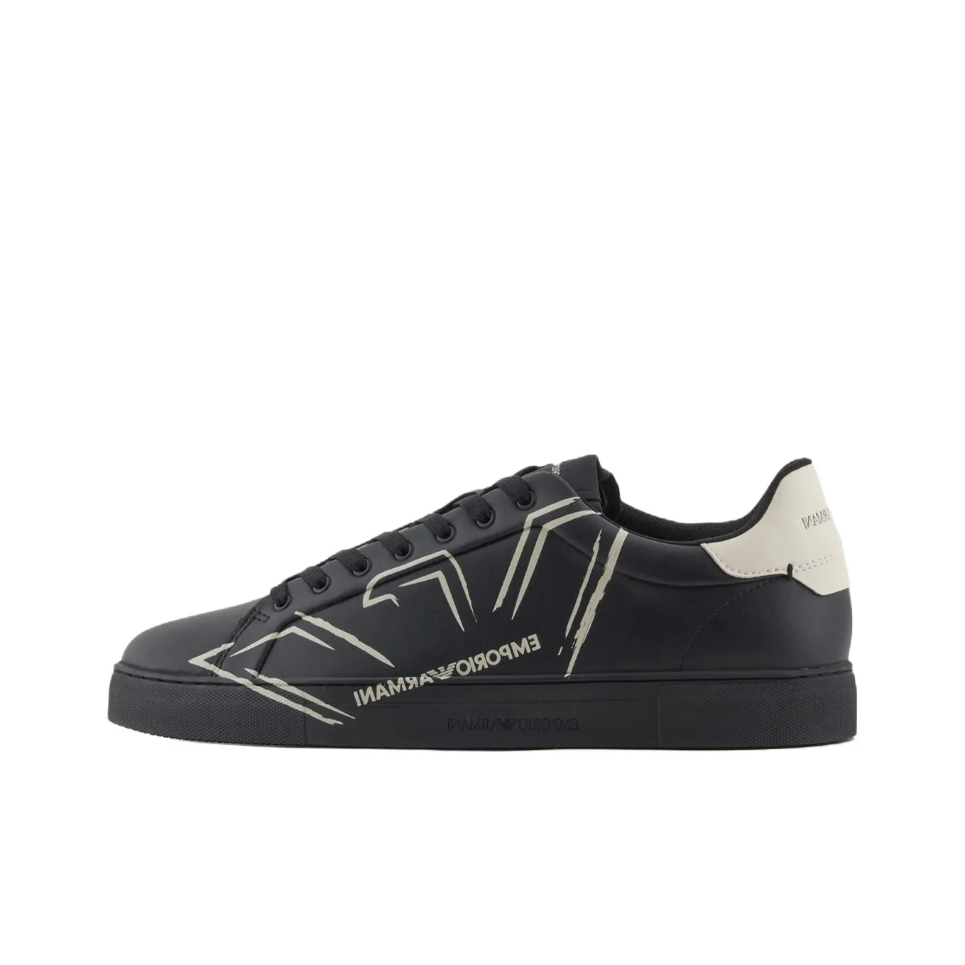 EMPORIO ARMANI Low Top Skateboard Shoes Men's Black