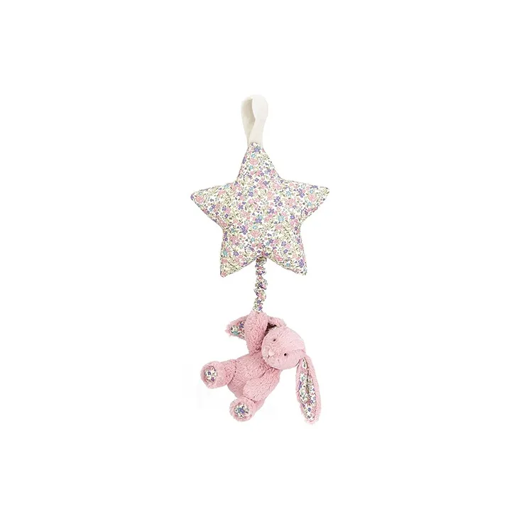JELLYCAT Blossom Tulip Bunny Star Musical Pull Stuffed Animal